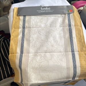 Fateba Yellow and Blue Floral Table Runner